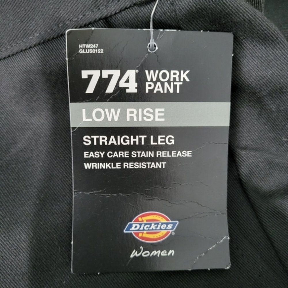 DICKIES 774 Slim Fit Black Work Pant Size 10 Tall NWT - Picture 5 of 8